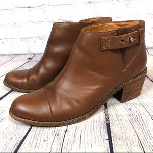 Madewell Dakota Cutoff Brown Ankle Boots